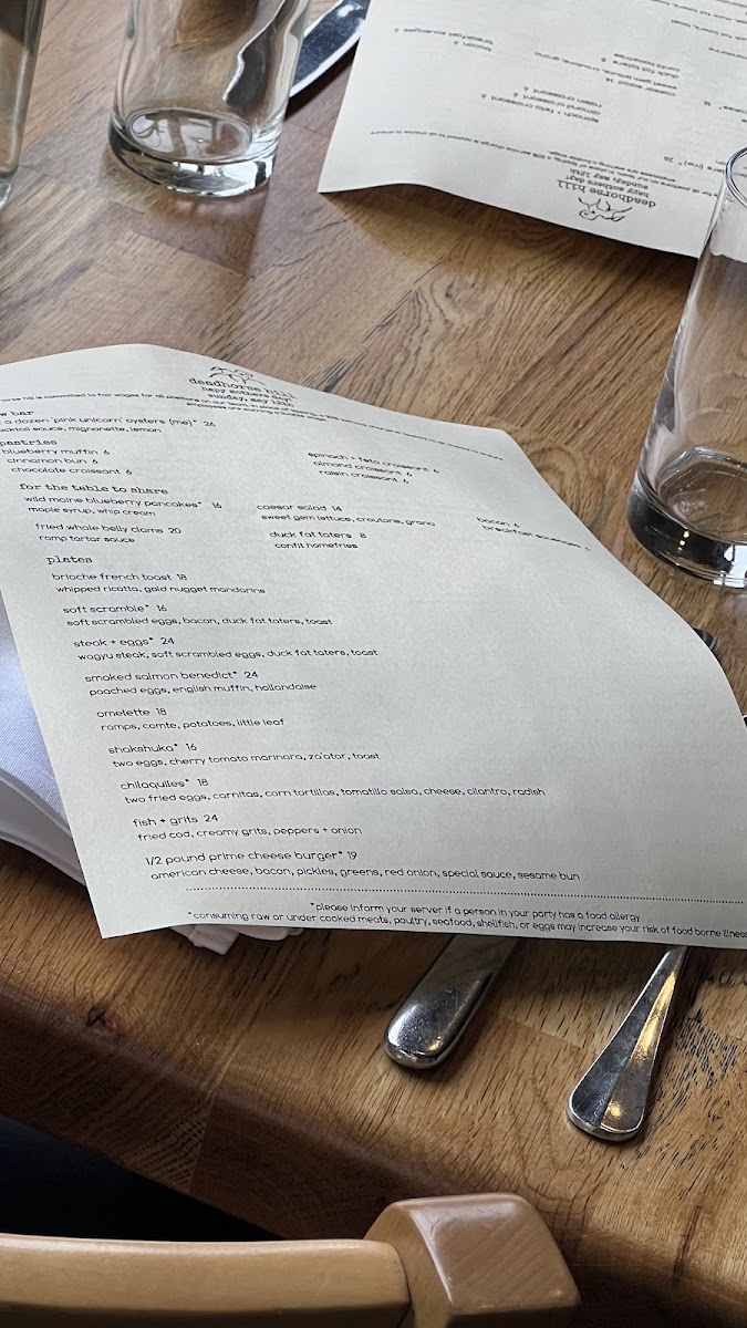 Menu - Deadhorse Hill photo 10